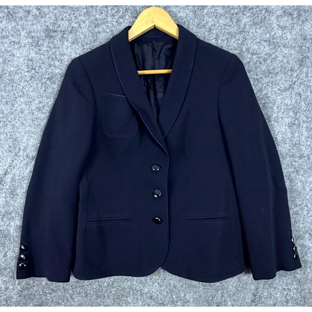 Your Sixth Sense Blazer Jacket Womens 40 Navy Blue Formal Career Shawl Lapel